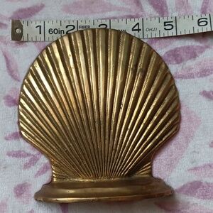 Brass Scallop Shell 5" Decor #2